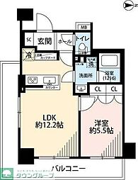 プレール・ドゥーク森下3 1LDKの間取図画像
