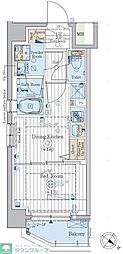 プラージュリュー押上 1DKの間取図画像