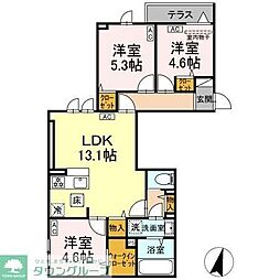 セレスティア江戸川II 3LDKの間取図画像