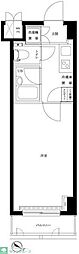 ルーブル学芸大学六番館 1Kの間取図画像