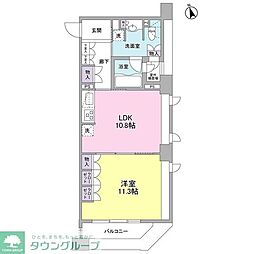 パークフラッツ銀座イースト 1LDKの間取図画像