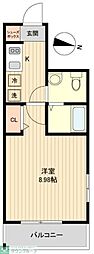 アーバハイツ扇大橋 1Kの間取図画像