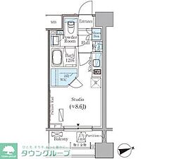 パークアクシス御茶ノ水ヒルトップ ワンルームの間取図画像
