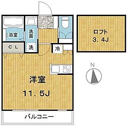 ガーデンコート・中延 ワンルームの間取図画像