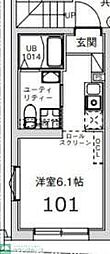 アイリス中延 1Kの間取図画像