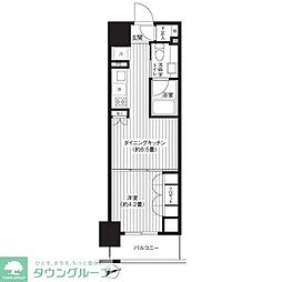RESIDIA新御徒町 1DKの間取図画像