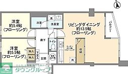 パレ二子玉川 2LDKの間取図画像