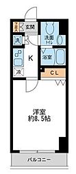 HF錦糸町レジデンス 1Kの間取図画像