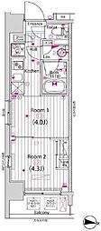 グランドガーラ木場 2Kの間取図画像