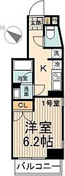 プルナス森下 1Kの間取図画像