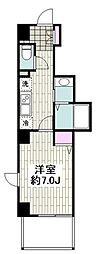 相鉄本線 天王町駅 徒歩4分の賃貸マンション 4階1Kの間取り