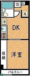 ハイツリヴァ・スター 4階1DKの間取り