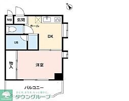 相鉄本線 星川駅 徒歩6分の賃貸マンション 4階1DKの間取り