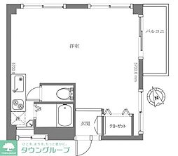 第5新宅ビル ワンルームの間取図画像