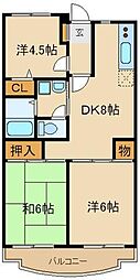 グレイス希望が丘 3DKの間取図画像