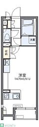LEONEXTグリーンガーデン ワンルームの間取図画像