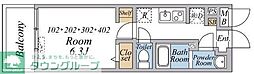 リブリ・コントラスト 1Kの間取図画像