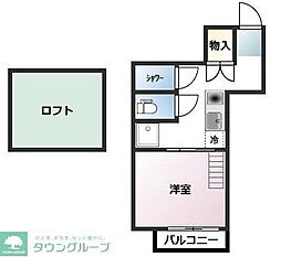PMZ希望ヶ丘 1Kの間取図画像