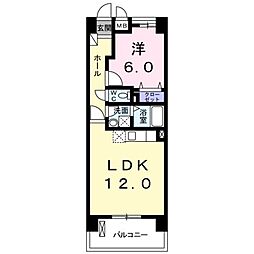 クレールコート 1LDKの間取図画像