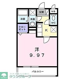 さくらテラス 1Kの間取図画像