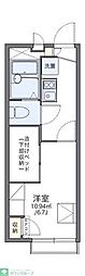 レオパレスYOKOMIZO2 1Kの間取図画像