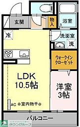 Free 1LDKの間取図画像