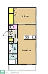 海老名市国分南3丁目マンション 1LDKの間取図画像