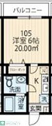 ラフィーネ鶴ヶ峰 1Kの間取図画像