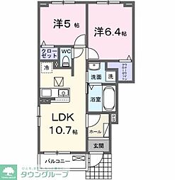 エンドア ゼロイチ 2LDKの間取図画像