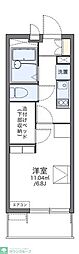 レオパレス都 1Kの間取図画像