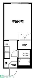 スターハイム 1Kの間取図画像