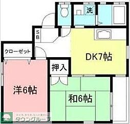 グレイスホーム 2DKの間取図画像