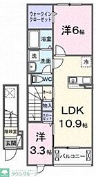 グレイスサイトG 2LDKの間取図画像