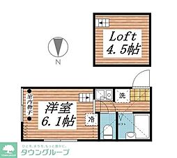 エムズ横濱 1Kの間取図画像