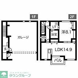 Y.K Garage湘南大和 1LDKの間取図画像