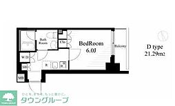 ラティエラ西横浜 1Kの間取図画像