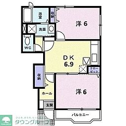 メゾン・ラ・パンセ 2DKの間取図画像