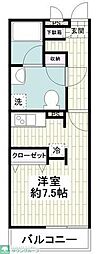 リブリ・西谷 1Kの間取図画像