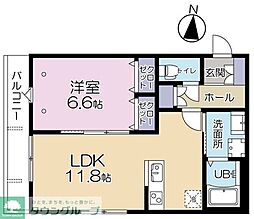 (仮称)旭区中希望が丘計画 D棟 1LDKの間取図画像