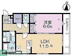 (仮称)旭区中希望が丘計画 D棟 1LDKの間取図画像