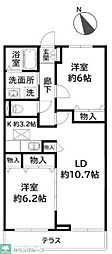 コンフォールいずみ中央 2LDKの間取図画像