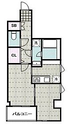KDXレジデンス天王町 1LDKの間取図画像