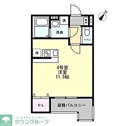 MIRAIS南万騎が原 ワンルームの間取図画像