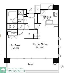パークアクシス大船 6階1SLDKの間取り