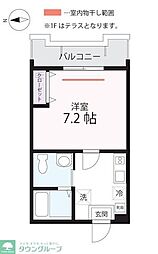 JR京浜東北・根岸線 新杉田駅 徒歩15分の賃貸アパート 3階1Kの間取り