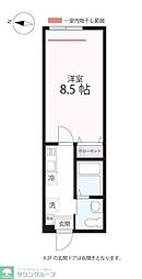京急本線 杉田駅 徒歩11分の賃貸アパート 2階1Kの間取り