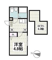横浜市営地下鉄ブルーライン 上大岡駅 徒歩9分の賃貸アパート 1階1Kの間取り