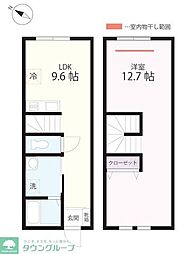 JR京浜東北・根岸線 根岸駅 徒歩17分の賃貸アパート 1階1LDKの間取り