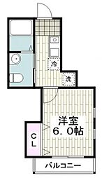 コートドール上大岡 3階1Kの間取り