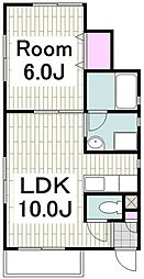 コンフォール 1階1LDKの間取り
